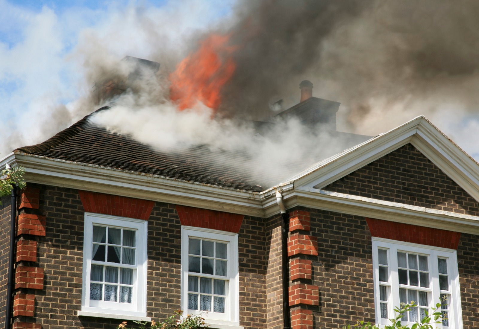 Insurance Claim roof on fire